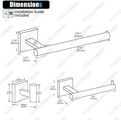 KOKOSIRI 4-Piece Bathroom Hardware Set