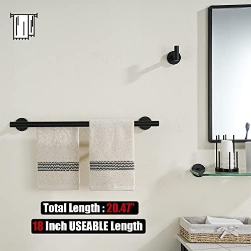 JQK Black Double Towel Bar