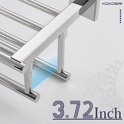 KOKOSIRI Polished Chrome Stainless Steel Towel Rack