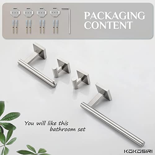 KOKOSIRI 4-Piece Bathroom Hardware Set