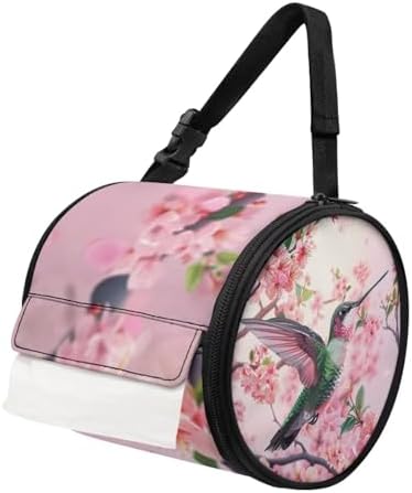 ZUXONGSY Hummingbird Camping Paper Towel Holder Peach Blossom Car Decor