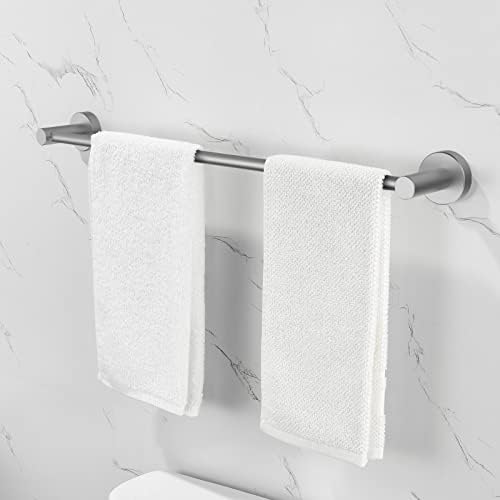 6-Piece Aluminum Towel Bar Set 24 Long Gun Grey