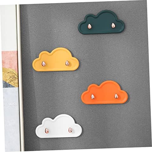 HOMSFOU 4-Piece Cloud Shape Wall Hooks