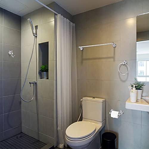 4-Piece Chrome Bathroom Set Premium Towel Bar Accessories
