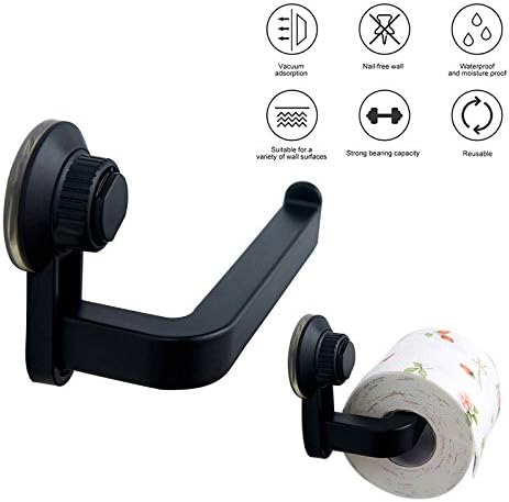 Durable Water-Resistant Suction-Cup Toilet Paper Roll Holder Rose Red