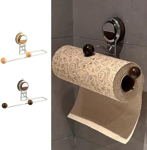 Effortless No-Drill Suction Cup Paper Towel Holder for Kitchen Bathroom