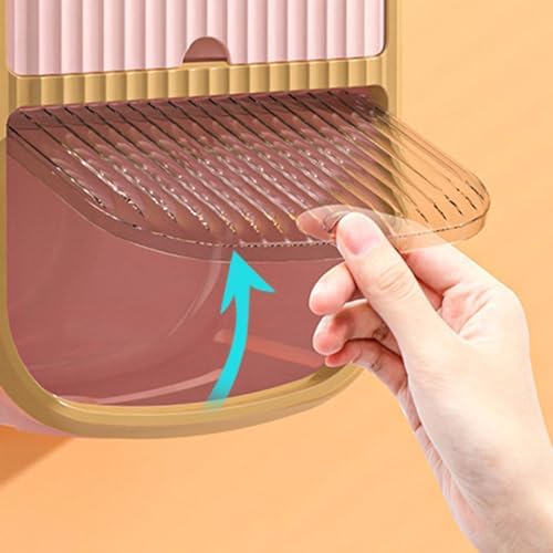 Stylish Pink Wall-Mounted Toiletry Holder for Efficient Bathroom Organization Use
