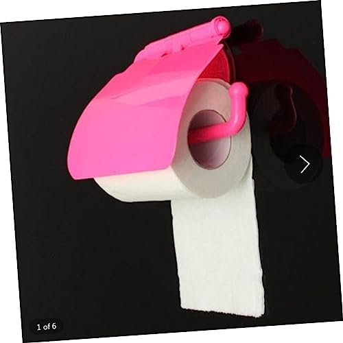 COSMEVIVI3pcs Bathroom Wall Mounted Tissue Box Toilet Paper Holder Rose Red