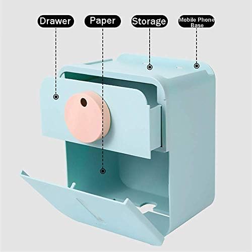 Elegant Toilet Paper Holder with Built-in Storage Pink Design