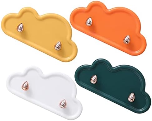 HOMSFOU 4-Piece Cloud Shape Wall Hooks