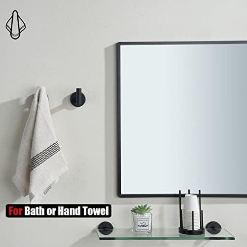 JQK 5-Piece Bath Set 24-inch Towel Bar Mat Black