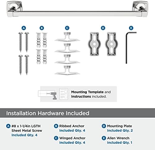Amerock Chrome Towel Bar 18in