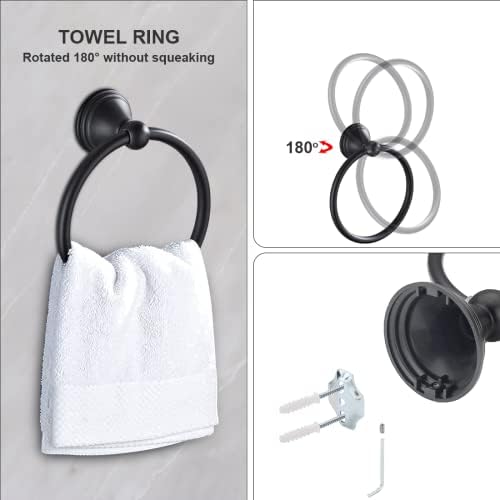 Newfun 8-Piece Mat Bathroom Accessories Set