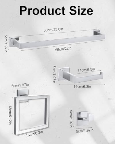 Bathroom Hardware Set - 15-Piece Essential Kit