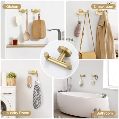 5-Piece Gold Brushed Towel Bar Set