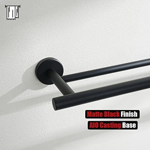 JQK Black Double Towel Bar