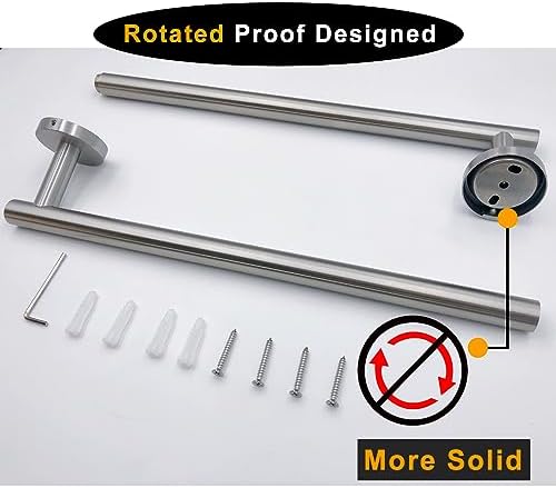 Nolimas Brushed Nickel Bath Towel Bar Stainless Steel 33-inch Single Towel Rack