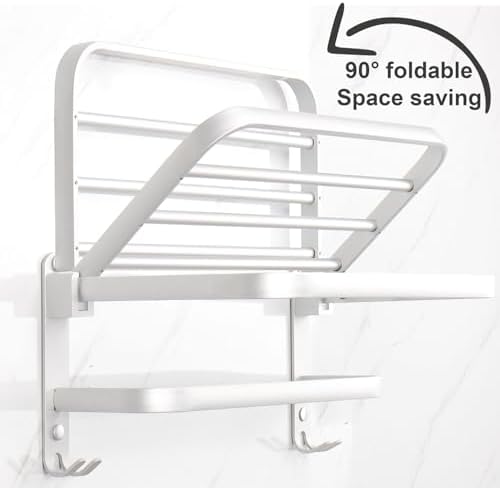 TocTen Space-Saving Towel Rack for Bathroom with Double Bars Rust-Resistant