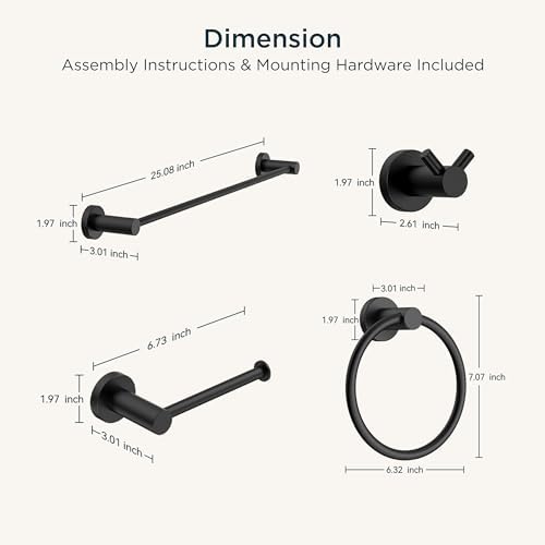 FORIOUS 8-Piece Bathroom Accessory Set