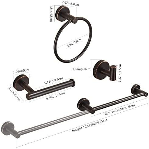 Mixmatched Modern Bronze Towel Bar Set