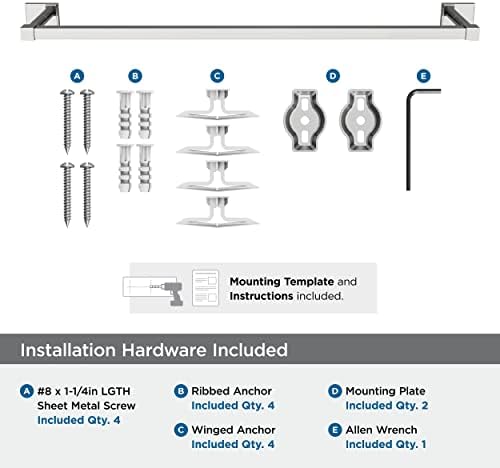 Sturdy Chrome Towel Bar - Upgrade Your Bath with Style and Functionality