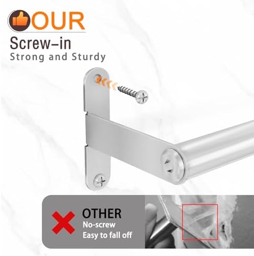 High-Quality Sustainable Space DOKU 24-Inch Brushed Nickel Bathroom Towel Bar
