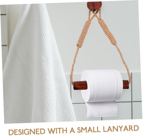 Elegant Wall-Mounted Toilet Paper Holder Rustic Rope Design
