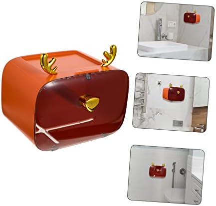 KONTONTY Cartoon Antler Wall-Mounted Tissue Holder