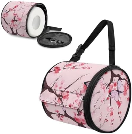 Pink Floral Camping Toilet Paper Holder