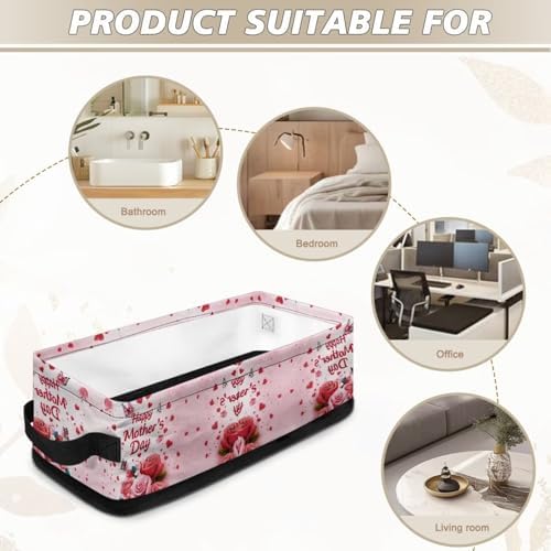 Voxugoniy Waterproof Toilet Paper Basket Durable Storage Organizer
