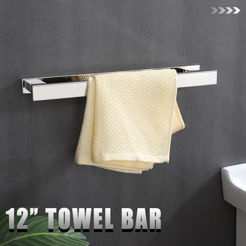 Stylish 12-Inch Bath Towel Bar