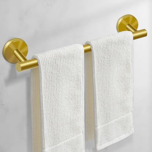 8-Piece Gold Bathroom Accessories Set Stainless Steel Towel Bar More