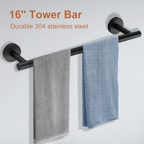 5-Piece Black Bathroom Hardware Set