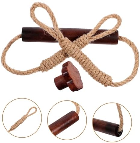 Space-Saving Rope Wooden Toilet Paper Holder