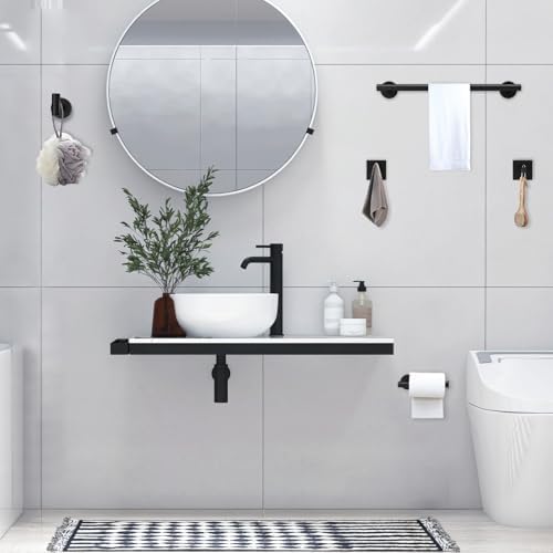 5-Piece Black Bathroom Hardware Set