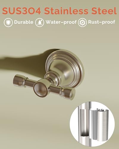 Sturdy Stainless Steel Towel Hook Wall-Mounted for Bathroom Kitchen Bedroom RV