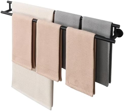 Alise Double Bath Towel Bars for Bathroom Matte Black