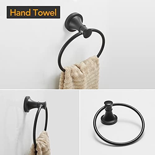 BESy Matte Black 4-Piece Bathroom Accessories Set