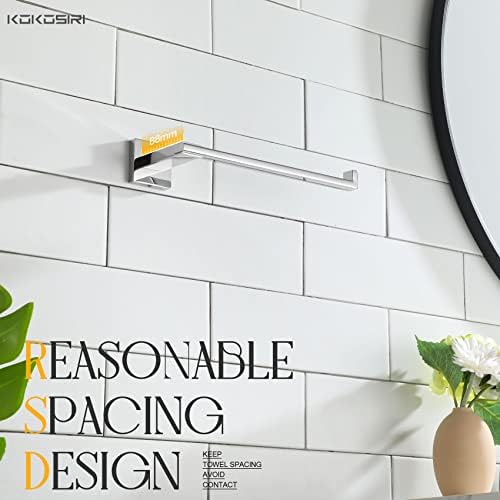 KOKOSIRI Rust-Proof Polished Chrome Towel Holder Bar