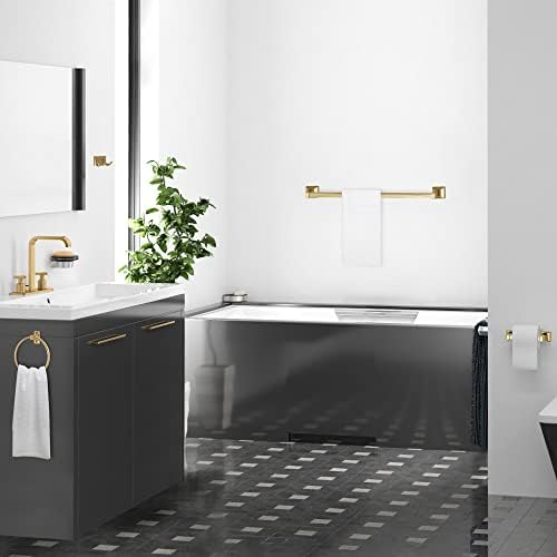 Zinc Sure 4-Piece Towel Bar Kit with Polished Brass