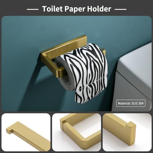 Stainless Steel Bath Towels Brushed Gold Set