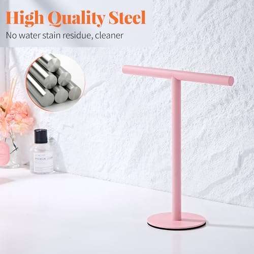 Stylish Pink Towel Holder Stand for Bathrooms kitchens or Vanities