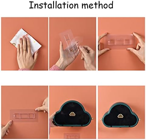 FYOPOIYPaper Towel Holder Wall Mount ABS Toilet Roll Holder no Drilling On Wall