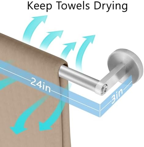 VOTZAAQ 24-inch Wall-Mounted Towel Bar Rust-Resistant Modern Design