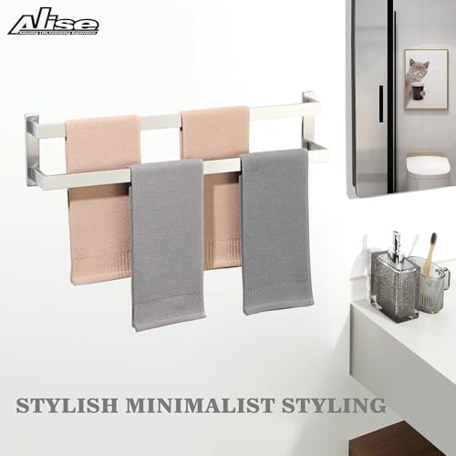Alise Essential 28-inch Double Towel Bar Black