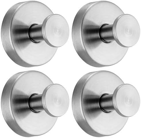 WarlveSturdy Suction Cup Showers Hooks in Brushed Nickel