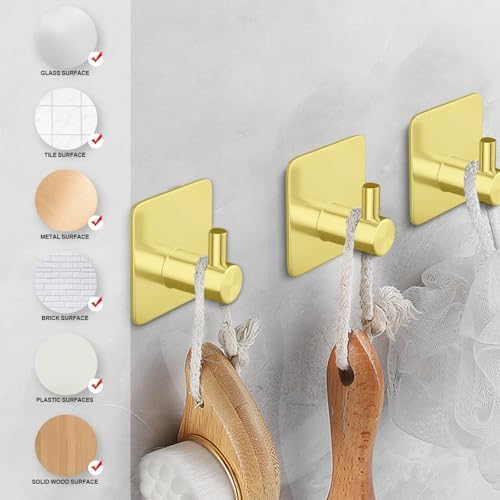 8-Piece Gold Bathroom Accessories Set Stainless Steel Towel Bar More