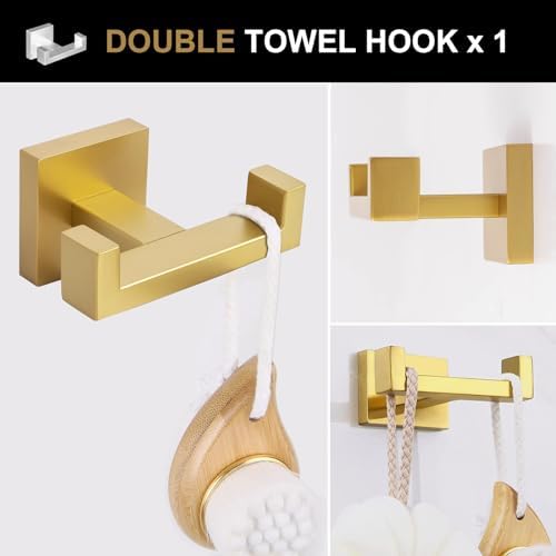 Gold-Tinted 5-Piece Towel Bar Set