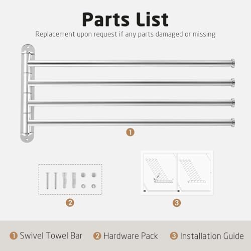 195-inch Swivel Towel Rack