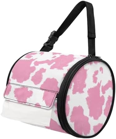Stylish Pink Cow Print Toilet Paper Holder
